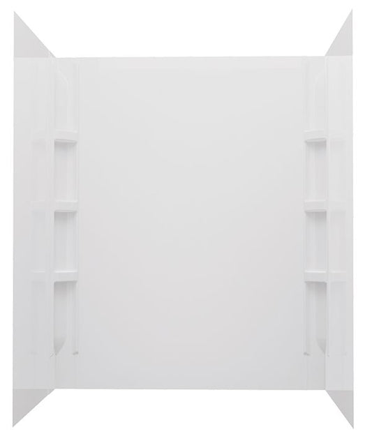 36" x 60" x 72" ACRYLIC WALL SHOWER SURROUND GLUE UP - WHITE