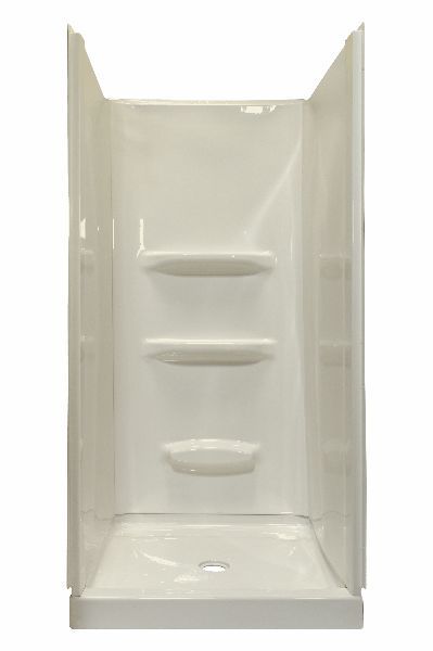32" x 32" x 69" ACRYLIC SHOWER WALL SURROUND - BISCUIT