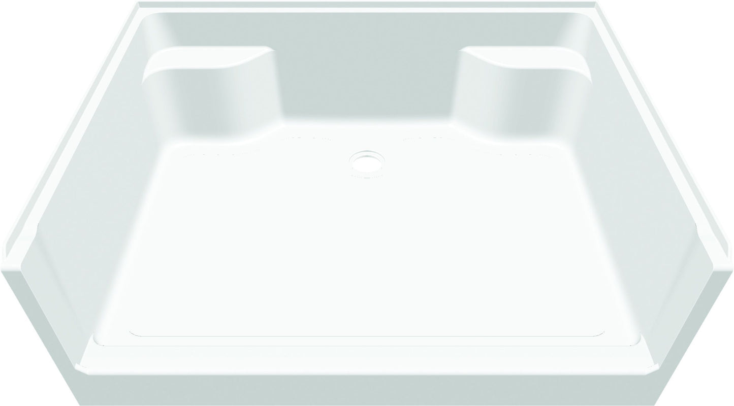 54" x 42" ACRYLIC SHOWER PAN - WHITE