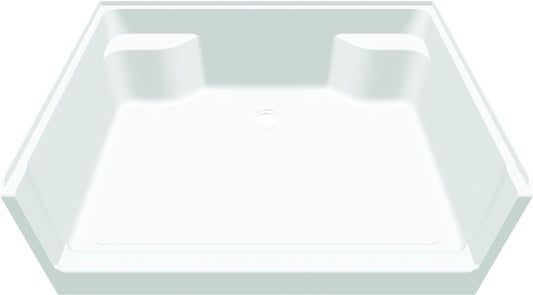 54" x 42" ACRYLIC SHOWER PAN - WHITE