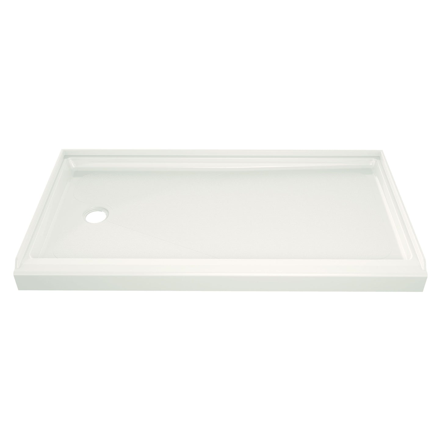 60" x 30" ACRYLIC SHOWER BASE LH DRAIN - BISCUIT