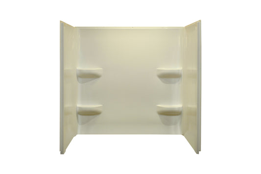60" x 32" x 69" ACRYLIC SHOWER WALL SURROUND - BISCUIT
