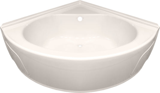 54" x 54" x 19.5" ACRYLIC CORNER LYONS TUB - BISCUIT