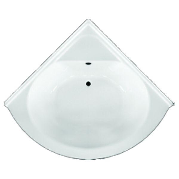 54" x 54" x 19.5" ACRYLIC CORNER LYONS TUB - WHITE