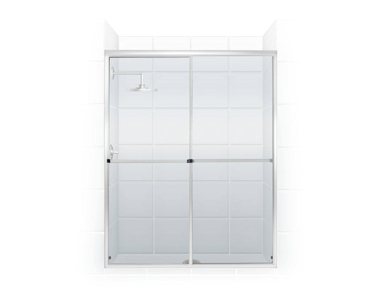 54" X 64" SHOWER DOOR FOR PANS SLIDING - OBSCURE GLASS