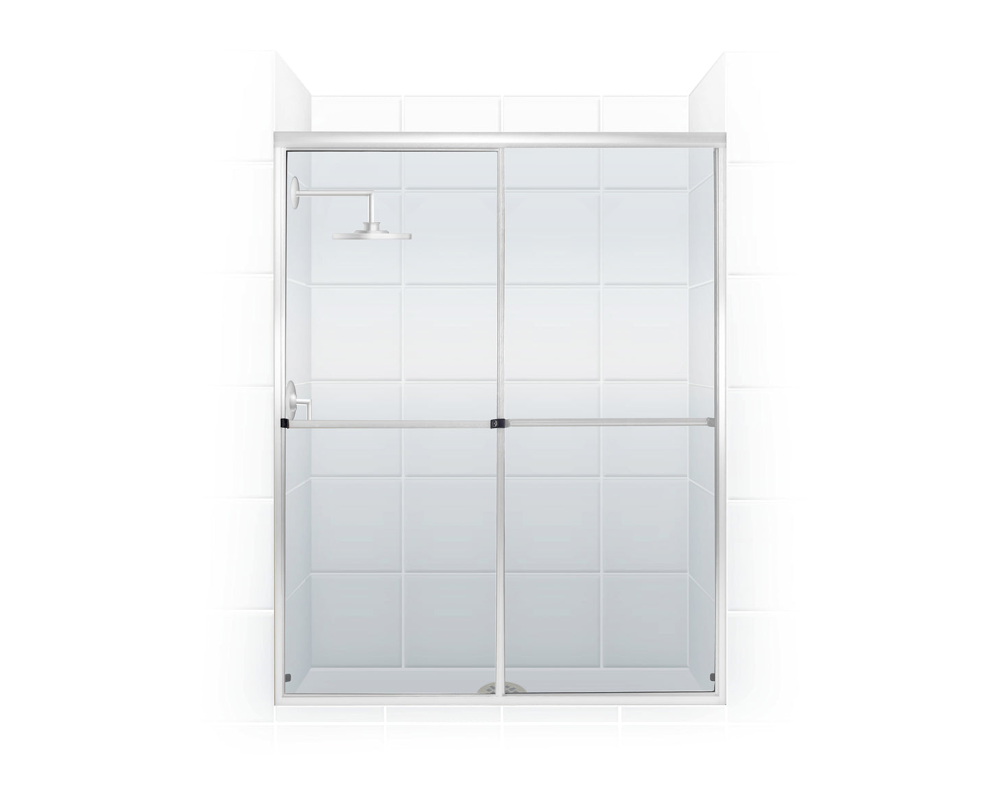 54" X 68" SHOWER DOOR FOR PANS SLIDING - OBSCURE GLASS