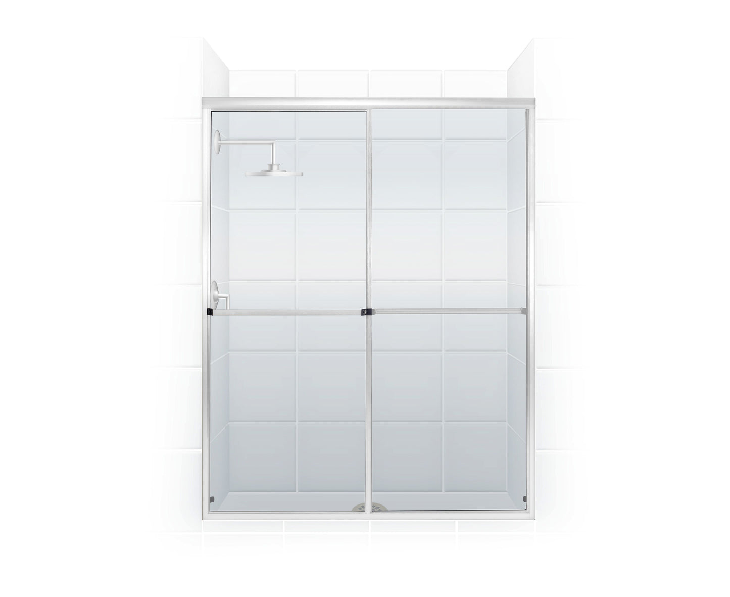 52" X 70" SHOWER DOOR SLIDING - CLEAR GLASS
