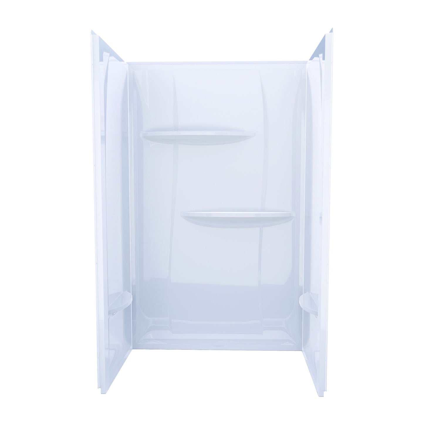 48" x 34" x 74" ACRYLIC WALL SURROUND - WHITE - 1 PIECE SHOWER