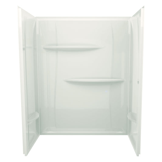 32" x 32" x 74" ACRYLIC WALL SURROUND - BISCUIT - 1 PIECE SHOWER