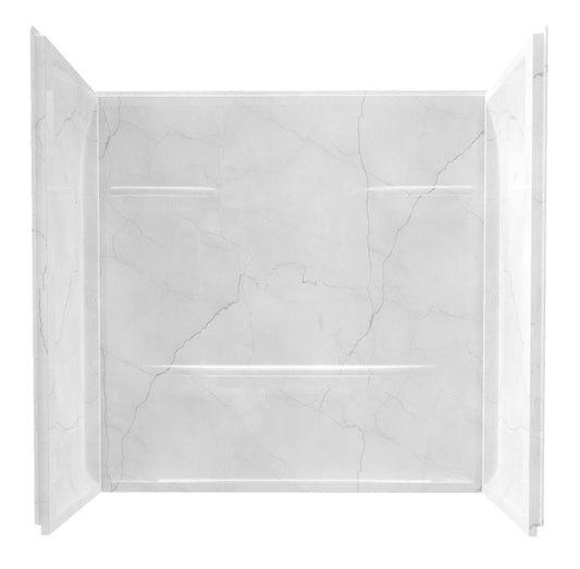 60" x 32" x 59" ACRYLIC WALL SURROUND - LUNA PEARL - 1 PIECE