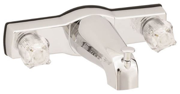 8IN CHROME TUB/SHOWER DIVERTER PLAST. BODY - BRS STEMS