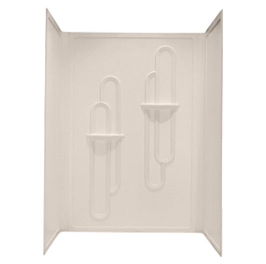 32" 1-PIECE ABS PLASTIC SHOWER SURROUND - ALMOND