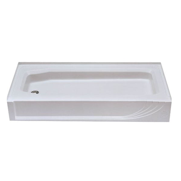54x28 ABS PLASTIC SHOWER PAN LEFT HAND DRAIN - WHITE