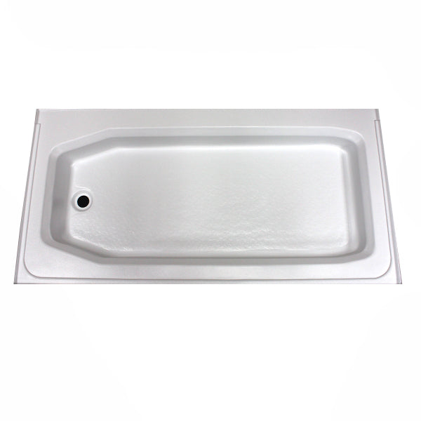 54x28 PLASTIC SHOWER PAN RIGHT HAND DRAIN - WHITE