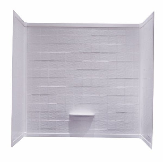 40x54 3-PIECE ABS PLASTIC SURROUND KIT - ALMOND *SHOWN IN WHITE