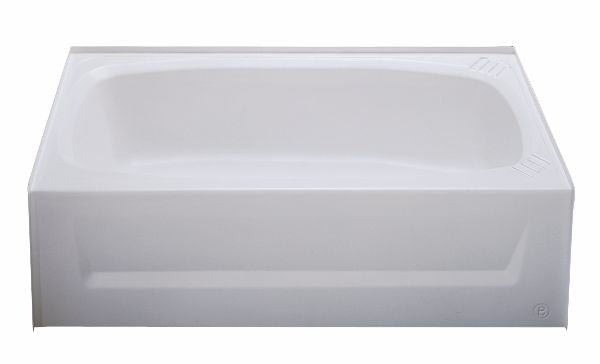 27x54 ABS PLASTIC BOXED TUB LEFT HAND DRAIN - WHITE