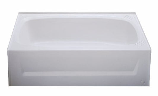 27x54 ABS PLASTIC BOXED TUB LEFT HAND DRAIN - WHITE