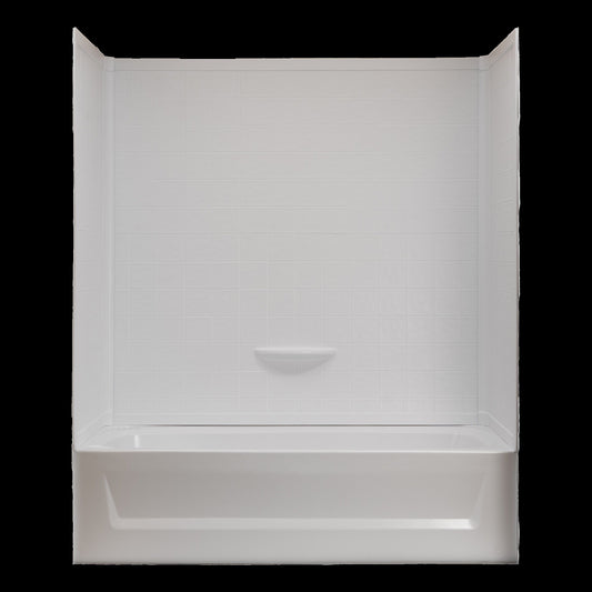 30" X 60" 3-PIECE ABS PLASTIC SURROUND - WHITE