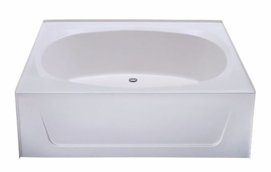 42x60 ABS PLASTIC GARDEN TUB CENTER DRAIN - WHITE