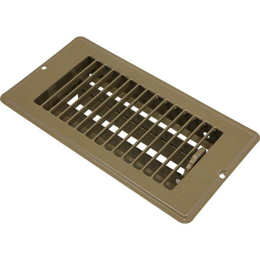 4" X 8" FLOOR REGISTER - BROWN