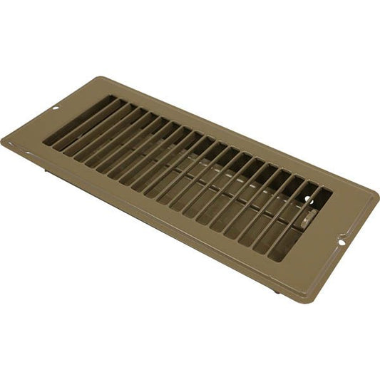 4" X 10" FLOOR REGISTER - BROWN