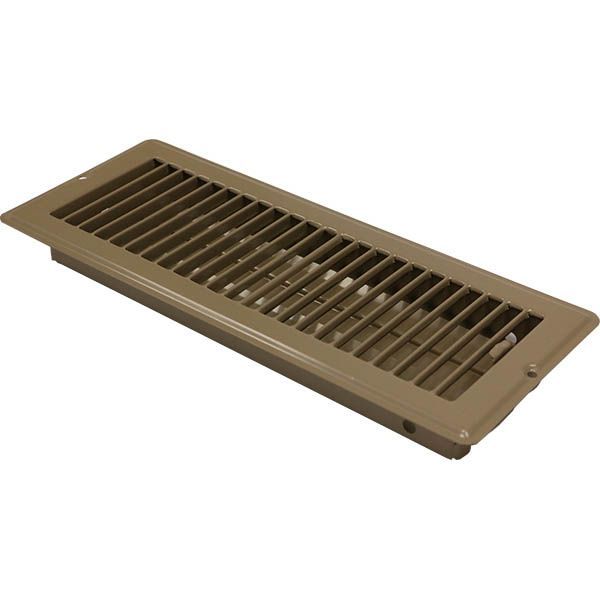 4" X 12" FLOOR REGISTER - BROWN