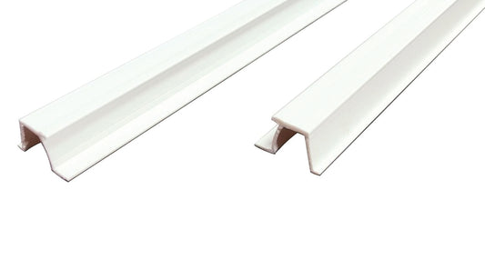 8' GLAZING CHANNEL FOR METAL WINDOWS - WHITE