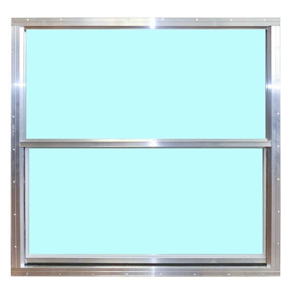 30" X 30" VERTICAL SLIDER WINDOW MILL FINISH