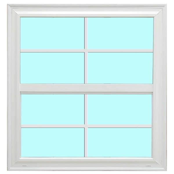 14" X 39.625" VINYL WINDOW 4/4 GRIDS OBSCURE GLASS