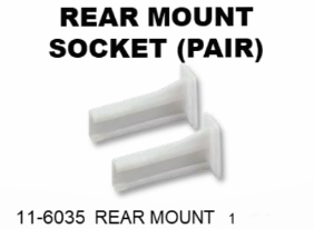 DRAWER REAR MOUNTING SOCKET BRACKET SET (PAIR)
