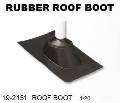 1.5"-3" PLASTIC RUBBER ROOF BOOT - SES