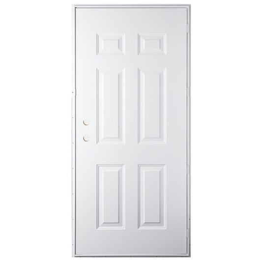 24" x 72" 6-PANEL OUTSWING STEEL DOOR CENTER - FLUSH - SC