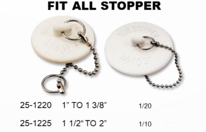 FITS ALL STOPPER 1" x 3/8" - SES