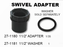 SWIVEL ADAPTER  W/ WASHER 1 1/2"
